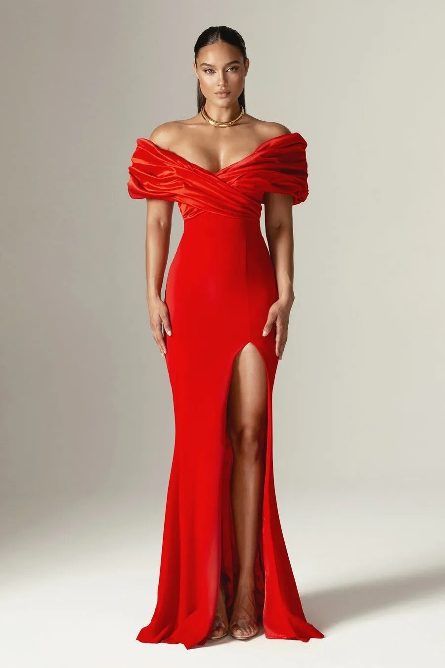 Ruched Bustier Bodycon Formal Dress