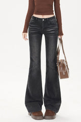 Washed Whisker Slim Straight Jean