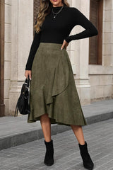 Elegant Textured Midi Christmas Skirt