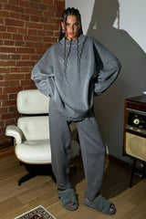 Distressed Knit Sweater Jogger Pants Set