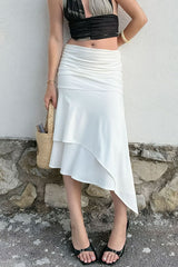 White Knit Bodycon Skirt