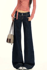 High Waist Slim Flare Jean