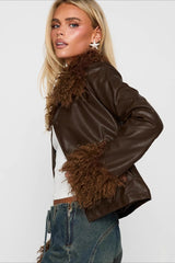 Slim Fit Vintage Leather Coat