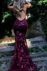 V-Back Sequin Tie Slip Dress