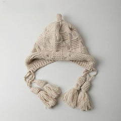 Faux Fur Pom Pom Knit Christmas Hat