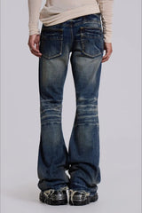 Vintage Washed Low Rise Bootcut Flare Jeans