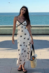 V Neck Lace Patchwork Printed Bodycon Floral Dress