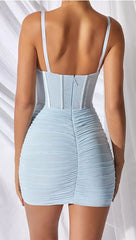 Cupid's Dream Mini Dress - Blue