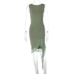 Mezuna Midi Dress - Green