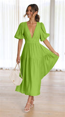 Brunch It Right Midi Dress - Light Green