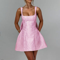 Moriyon Mini Dress-Pink