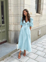 Sky Midi Dress - Blue