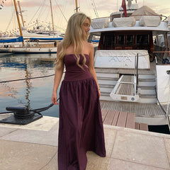 Zoey Maxi Dress - Maroon