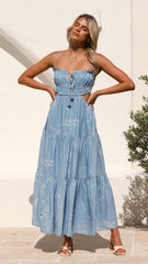 Murphy Maxi Dress - Blue
