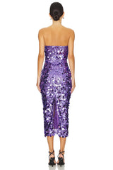 Sparkly Babe Midi Dress - Purple
