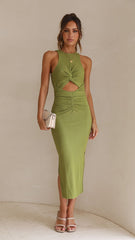 Kezra Midi Dress - Green