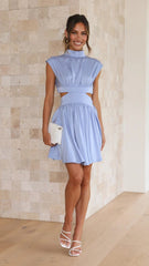 Glorina Mini Dress - Light Blue