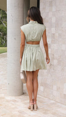 Glorina Mini Dress - Mint Green