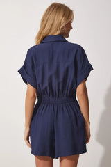 Edie Romper - Blue