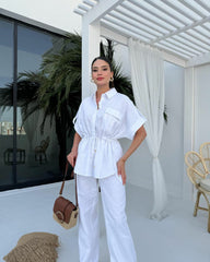 Comfort Peak Co-ord - White