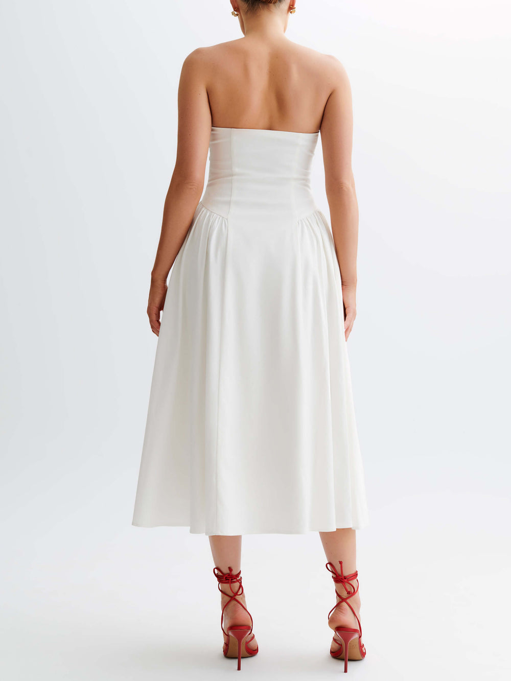 Tube Top Stylish Pleated Midi Dress Dresses
