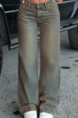 Distressed Washed Blue Jean