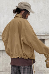Loose Khaki Retro Trench Jacket