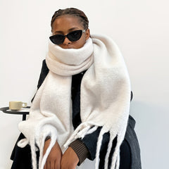 Solid Color Mohair Christmas Scarf