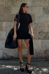 Lace Up Bodycon Mini Dress