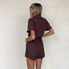 Brimley Romper - Brown