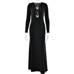 Billowing Maxi Dress - Black