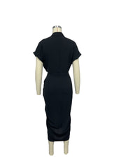 Summer Babe Midi Dress - Black