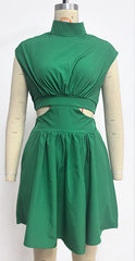 Glorina Mini Dress - Dark Green