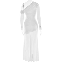 Soprano One-Shoulder Dress - White