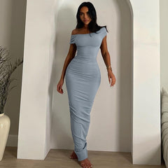 Mystical Off Shoulder Dress - Grey
