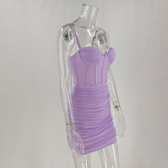 Cupid's Dream Mini Dress - Purple