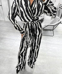 Bold Stripe Coord -  Black