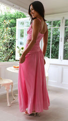 Cherry Dream Dress - Rose Red