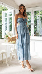 Saz Maxi Dress - Blue