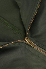 Army Green Fleece Zip Coat