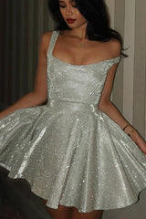 Glitter Silk Spaghetti Strap Midi Dress