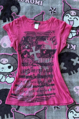 Cross Graphic Gothic Fitted Short Sleeve T-Shirt