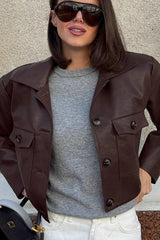 Vintage Short Moto Leather Jacket