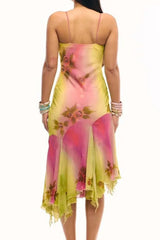 Bohemian Printed Halter Midi Dress