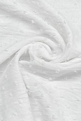 Polka Dot V Neck Ruffle Blouse