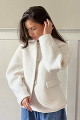 Textured Cocoon Sleeve Blazer