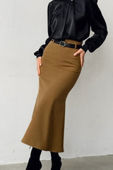 Brown Vintage Mermaid Skirt