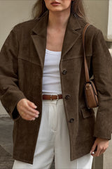 Relaxed Single Breasted Longline Blazer