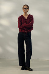 Cropped Single Breasted Cardigan