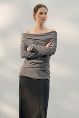 Chic Off Shoulder Slim Knit Top